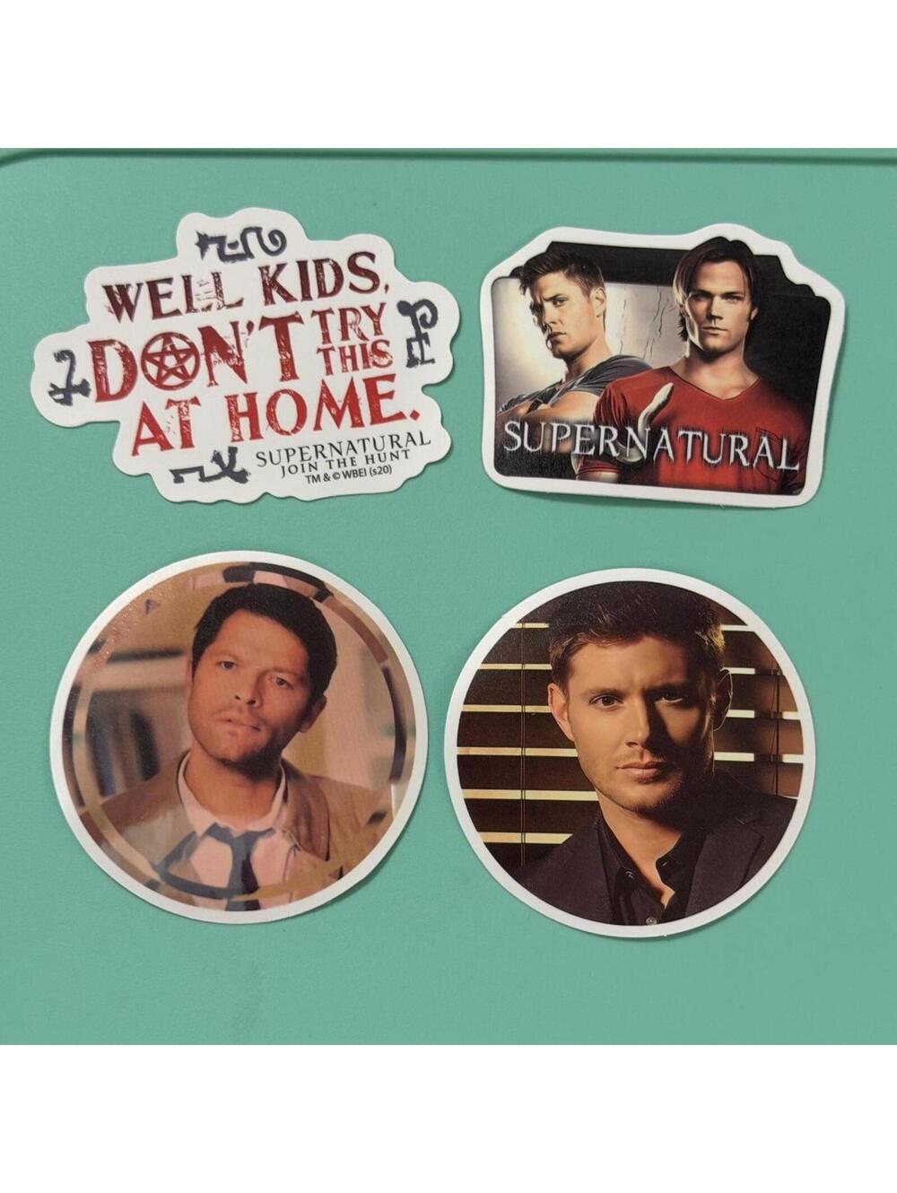 Supernatural Sticker 4 Pack featuring Sam & Dean Winchester.